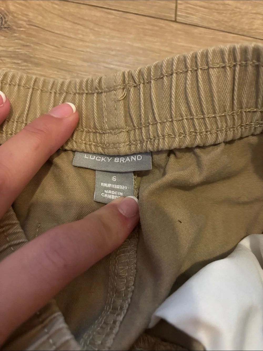 Lucky Brand Kid’s Tan Elastic-Waist Chinos